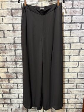 Express Black Wide-Leg Pull-On Pants